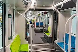 Intérieur d'une rame MR6V.