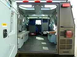 Intérieur du blindé.