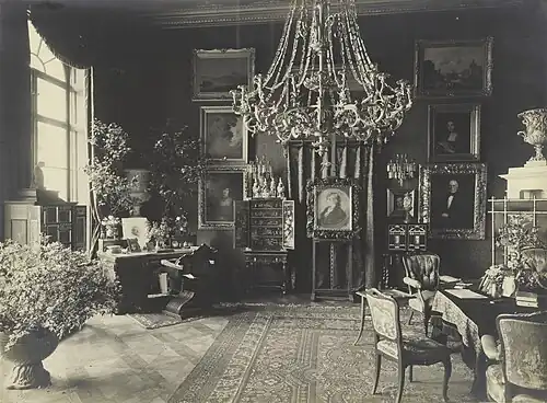 Intérieur de la Villa Wertheimstein à Vienne, 1912.
