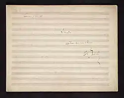 page du manuscrit autographe