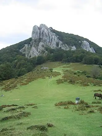 Vue de l'Ipizte depuis le col de Zabalandi.