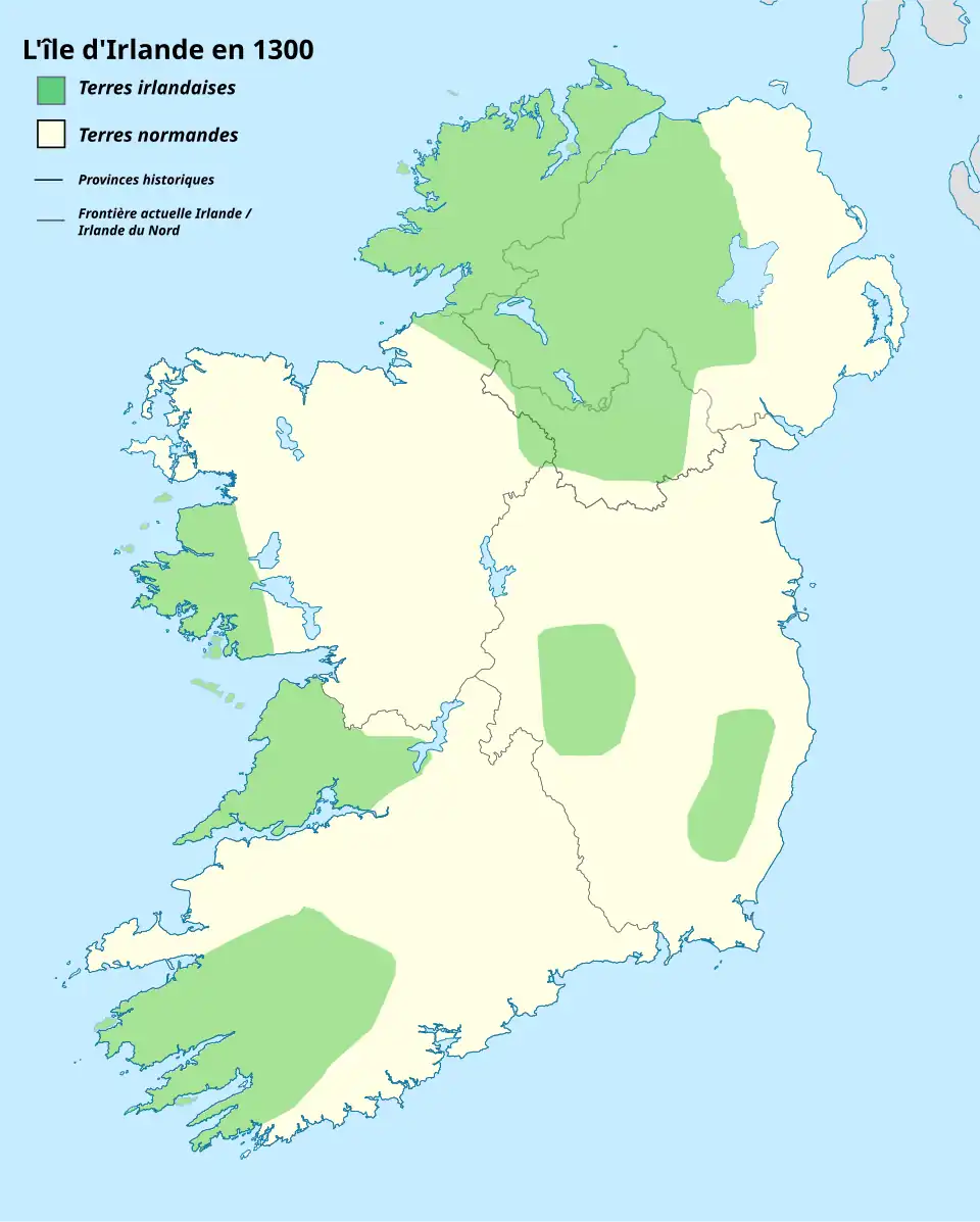 (Voir situation sur carte : Irlande médiévale (en 1300))
