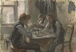 Isaac Israëls, Joueurs d'échecs, entre 1875 et 1922.