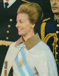 Isabel Martínez de Perón en 1974.