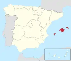 Situation géographique des îles Baléares en Espagne.