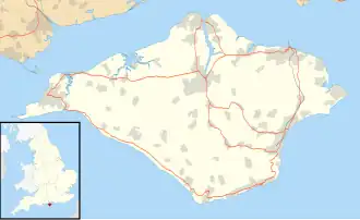 (Voir situation sur carte : île de Wight)