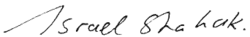 signature d'Israël Shahak