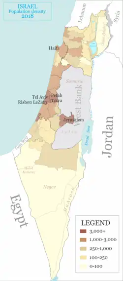 Les ma'abarot sont situées pour partie dans le Sud et le Néguev, régions frontalières de l'Égypte et de la Jordanie