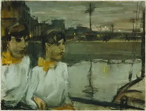 Jeunes filles le long de Prins Hendrikkade, entre 1892 et 1894, Isaac Israëls