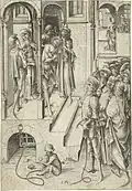Israhel van Meckenem, Ecce homo, gravure, avant 1503.