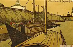 Le port de Veliki Oustioug, par Ivan Bilibine