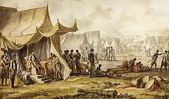 Pierre Ier le Grand lors de la Bataille du Prut, Guerre russo-turque de 1710-1711.