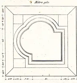Photographie en couleurs d'un pilier en ruines.