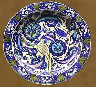 Plat d'Iznik, british Museum, Londres.