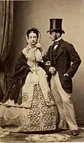 Jérôme-Paul de Nompère de Champagny et son épouse Nathalie Duchanoy (1826 -1906).
