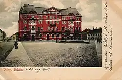 Jönköping Grand Hotel&nbsp;(en), l'un des plus anciens hôtels de la ville, sur une carte postale de 1905