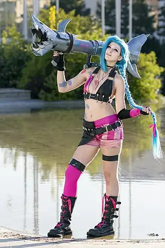 Cosplay de Jinx à l'Animefest en 2016