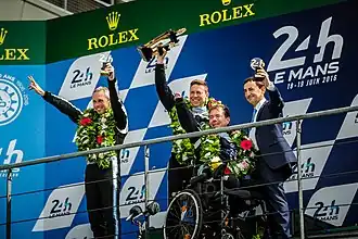 Frédéric Sausset aux 24h du Mans 2016 (podium).