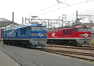Locomotives EF510-501 et EF501-1 à Omiya