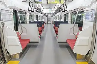 Intérieur d'une voiture.