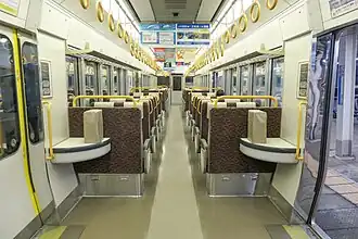 Interieur d'une motrice