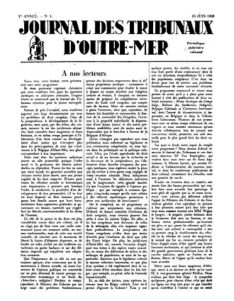Image illustrative de l’article Journal des tribunaux d'Outre-mer