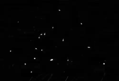 Images de la même étoile HD 84406 vue par chacun des 18 segments du miroir primaire avant alignement.