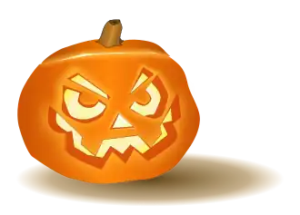 Icône représentant une citrouille-lanterne (Jack-o’-lantern).