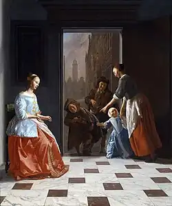 Musiciens itinérants à la porte d'un foyer (1665), Musée d'art de Saint-Louis, Saint-Louis, Missouri