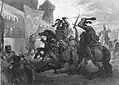 Anno 1235. Le comte de Florent&nbsp;IV de Hollande meurt lors du tournoi de Corbie (Jacobus van Dijck, XIXe&nbsp;siècle).