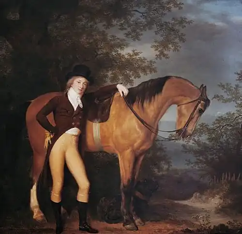 Attribué à Jacques-Laurent Agasse, Autoportrait au cheval, localisation inconnue.