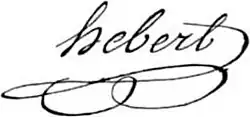 signature de Jacques-René Hébert