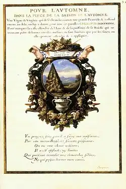 Vigne pour la saison de l'automne