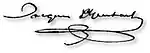 Signature de Jacques Offenbach