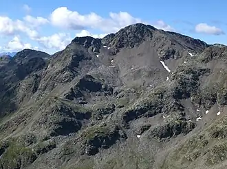 Vue de la montagne  depuis le Corno di Tramin.