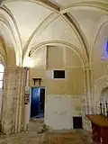 Vue vers le nord sur la sacristie.
