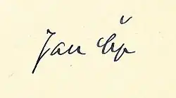 signature de Jan Čep