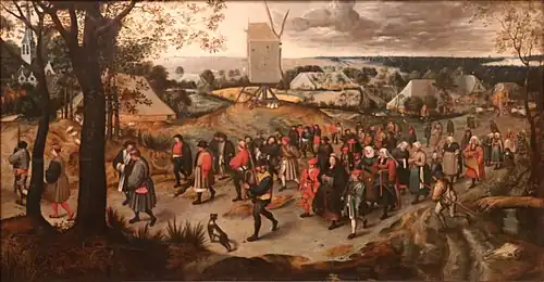 D'après Jan Brueghel l'Ancien, Le Cortège d'une noce paysanne.