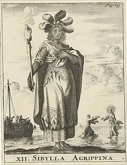 Jan Luyken, Sibylle Agrippina, gravure, 1684 (Rijksmuseum Amsterdam, section Rijksprentenkabinet).