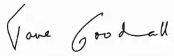 signature de Jane Goodall