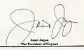 Signature de Janet Jagan