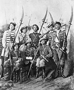 Faucheurs polonais lors de l'insurrection de janvier, Empire russe, 1863.