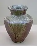 Jarre issue des fours de la province d'Echizen, XIIIe&nbsp;siècle. Musée d'art de Hakone.