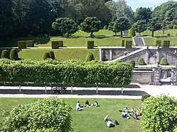 Jardins de la Cambre vu depuis l'atelier de sérigraphie de l'école au second étage.