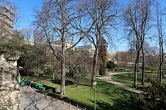 Les jardins en hiver.