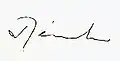 Signature de Javier Pérez de Cuéllar