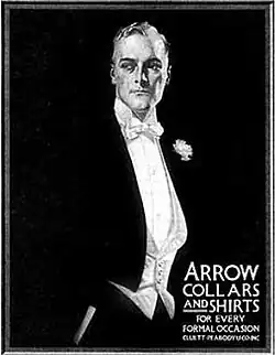 De haut en bas, des représentations de la personnification Gibson Girl et du modèle Arrow Collar Man&nbsp;(en) servant à concevoir les jumeaux Lutece.