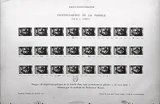 Chronophotographies correspondantes (extraits).