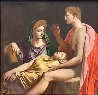 Virgile lisant L'Énéide devant Auguste, Livie et Octavie, vers 1819, Bruxelles, musées royaux des Beaux-Arts de Belgique.