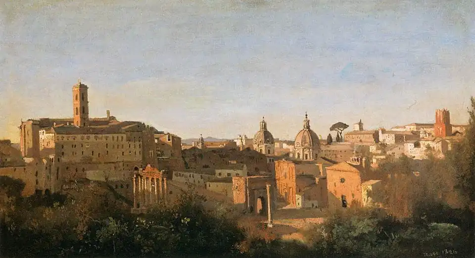 Le Forum vu des jardins Farnèse, 1826,musée du Louvre.